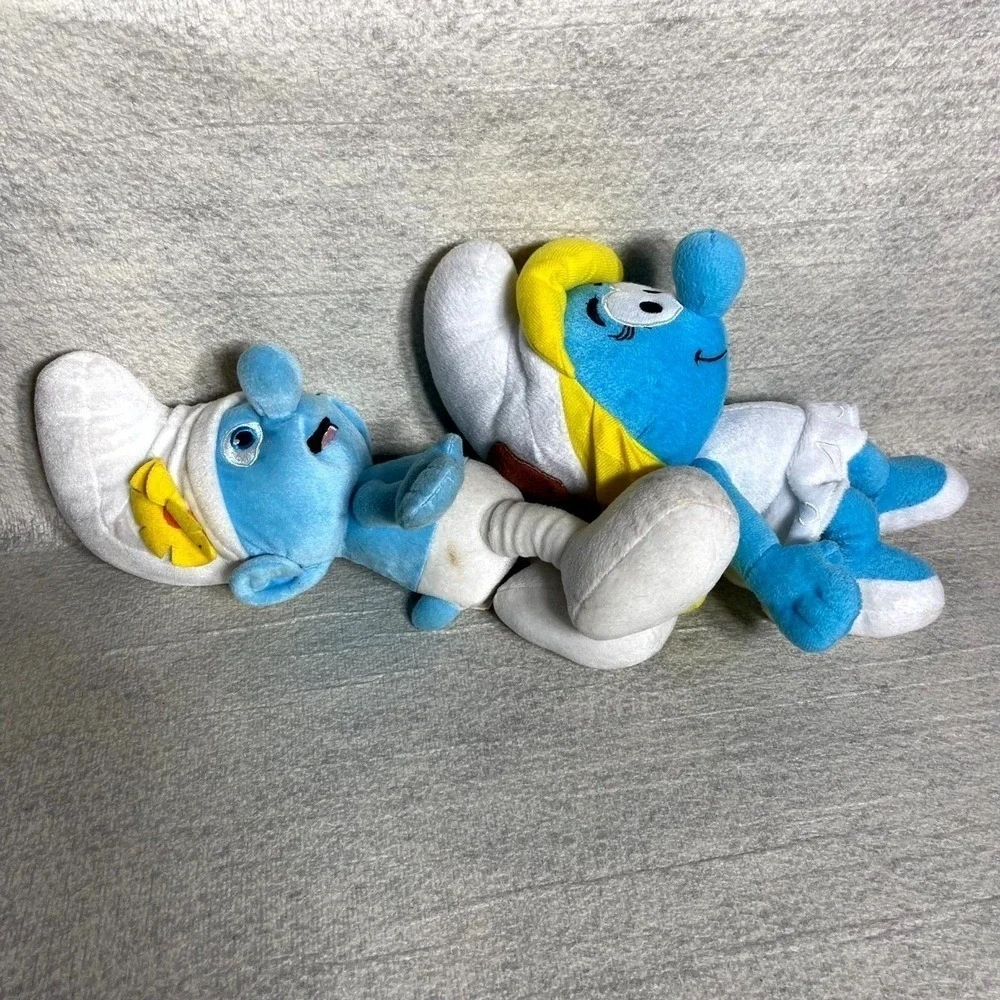 Smurfs Plush Toys Smurfette & Hefty Smurf Movie 2013 Collectible Set